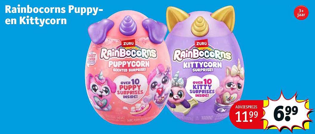 Rainbocorns Puppy- en Kittycorn