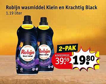 Robijn wasmiddel Klein en Krachtig Black