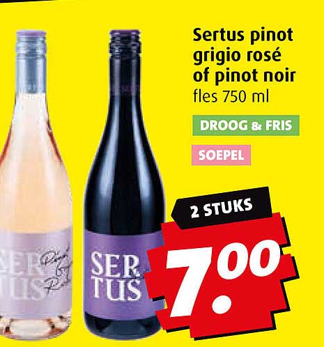 Sertus pinot grigio rosé of pinot noir