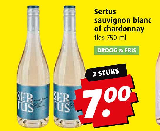 Sertus sauvignon blanc of chardonnay