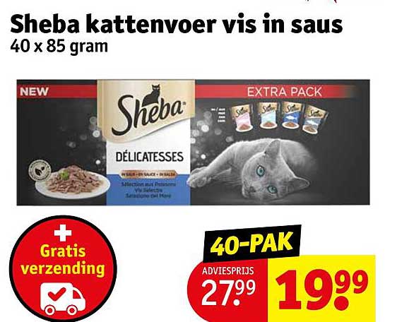 Sheba kattenvoer vis in saus