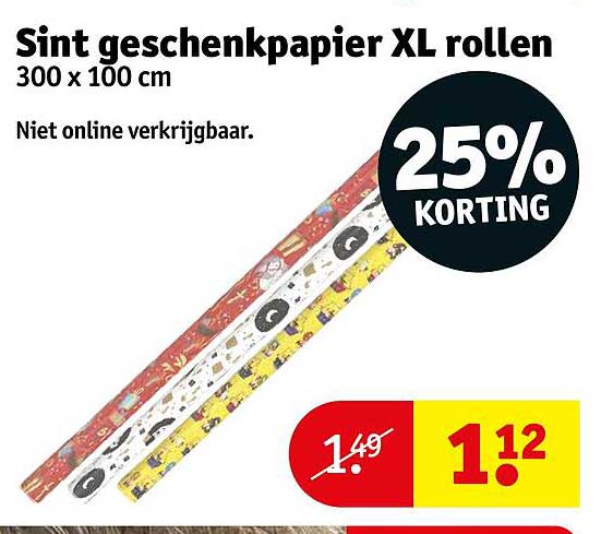 Sint geschenkpapier XL rollen