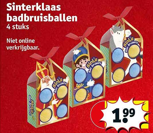 Sinterklaas badbruisballen