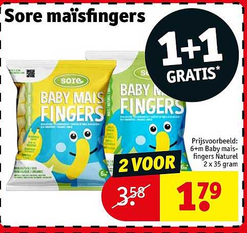 Sore maïsfingers