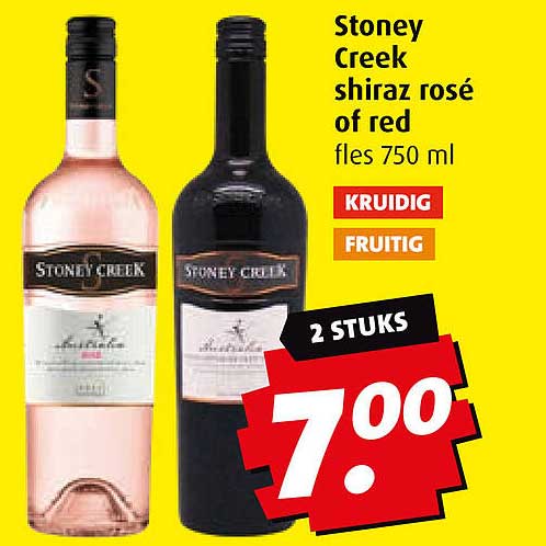 Stoney Creek shiraz rosé of red