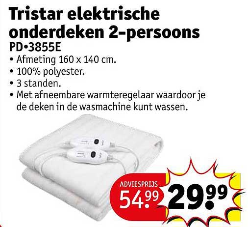 Tristar elektrische onderdeken 2-persoons