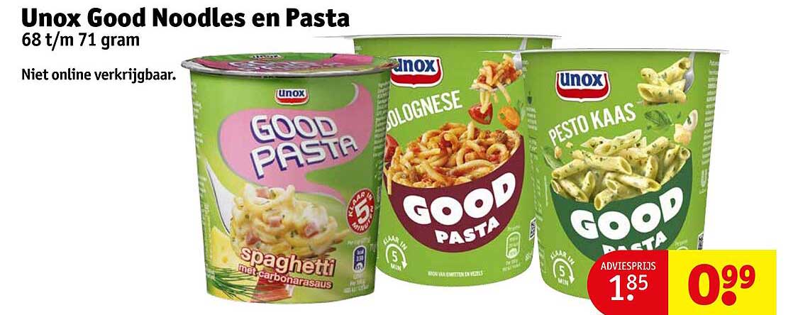 Unox Good Noodles en Pasta