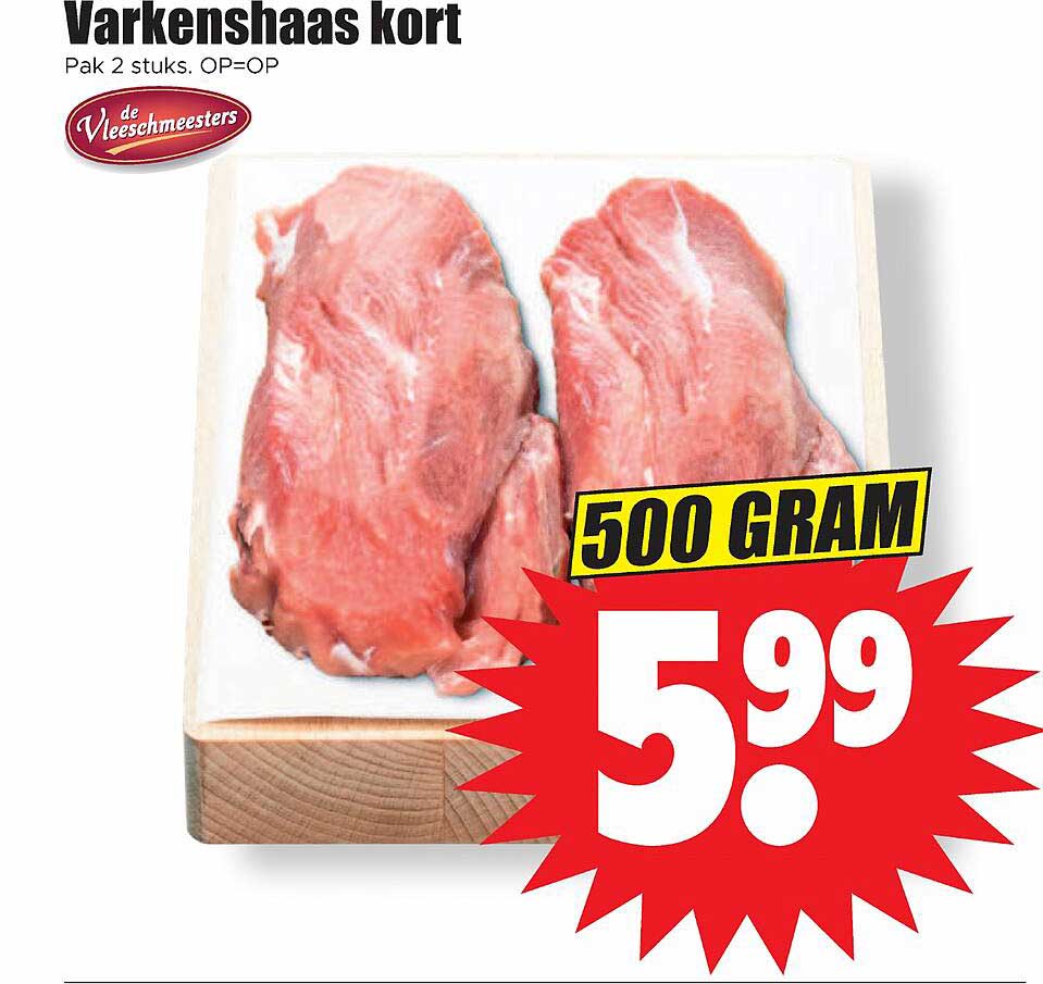 Varkenshaas kort