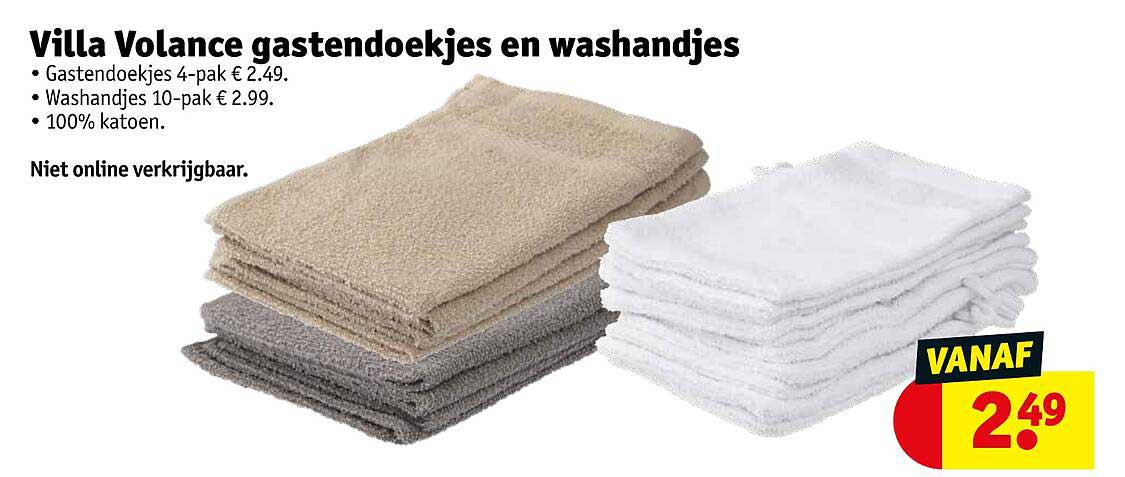 Villa Volance gastendoekjes en washandjes