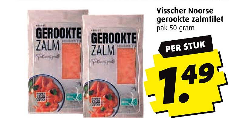 Visscher Noorse gerookte zalmfilet