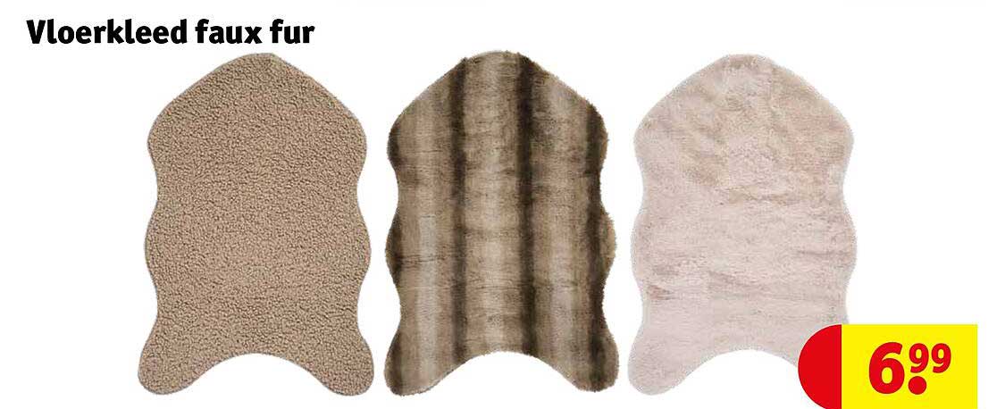 Vloerkleed faux fur