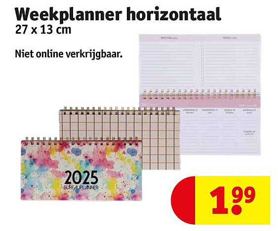 Weekplanner horizontaal