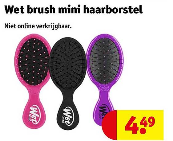 Wet brush mini haarborstel