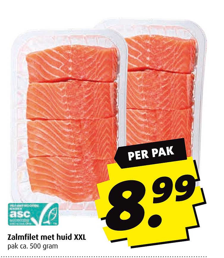 Zalmfilet met huid XXL