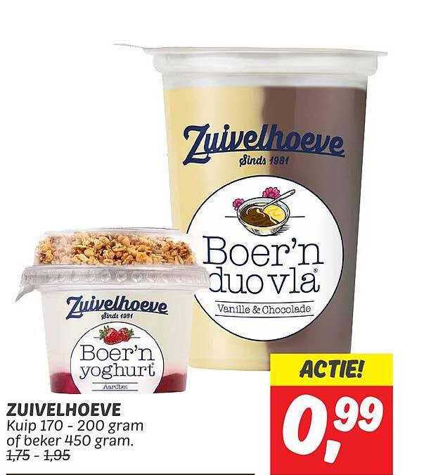 Zuivelhoeve Boer'n duo vla Vanille & Chocolade