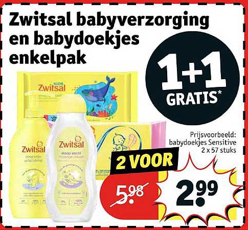 Zwitsal babyverzorging en babydoekjes enkelpak