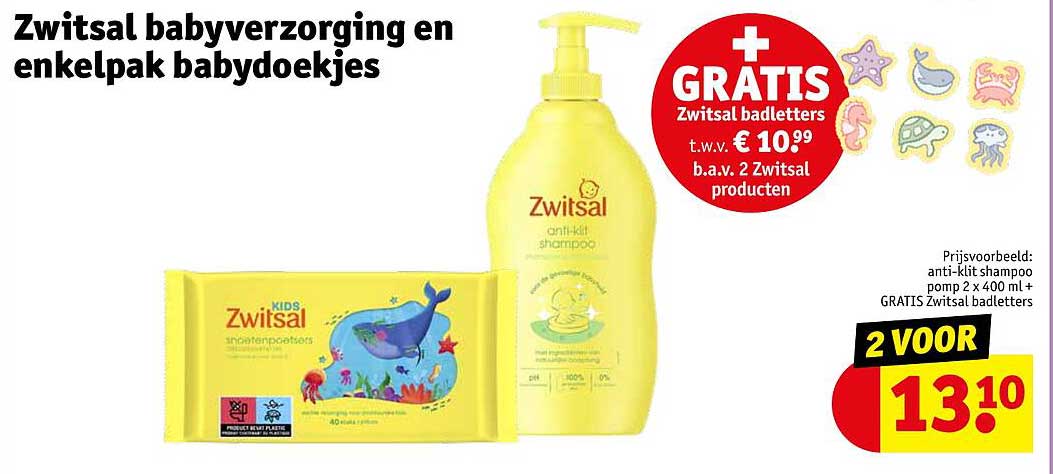 Zwitsal babyverzorging en enkelpak babdoekjes