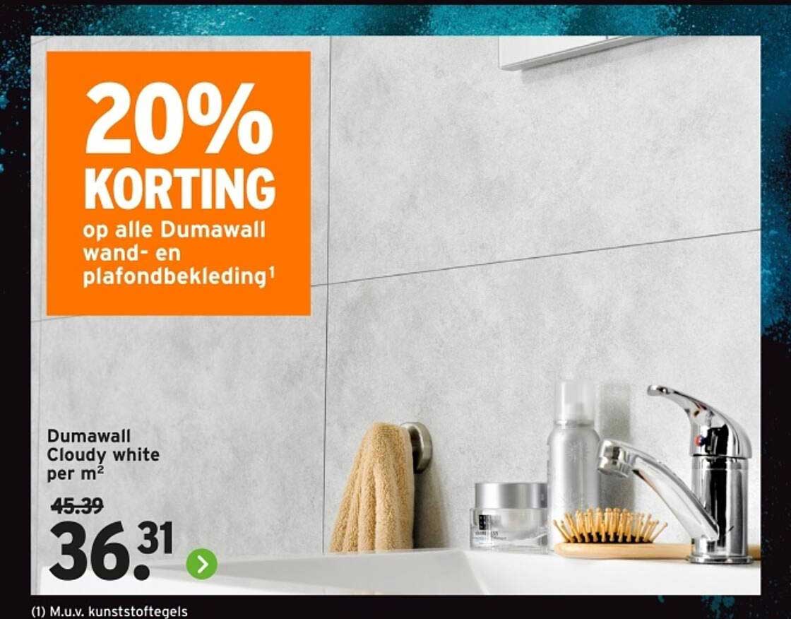 20% KORTING op alle Dumawall wand- en plafondbekleding