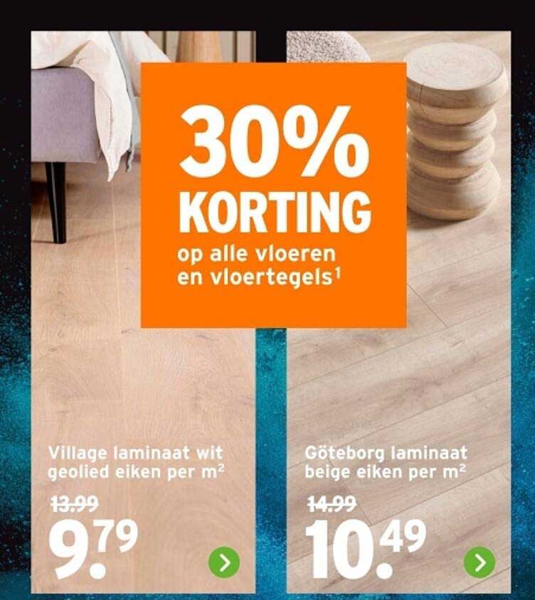 30% KORTING op alle vloeren en vloertegels