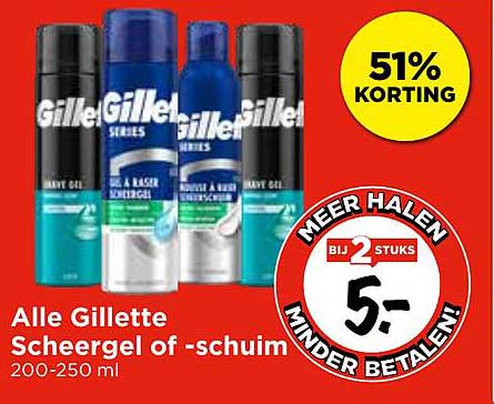 Alle Gillette Scheergel of -schuim