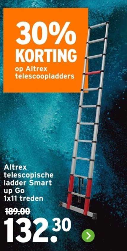 Altrex telescoopladder Smart up Go 1x11 treden