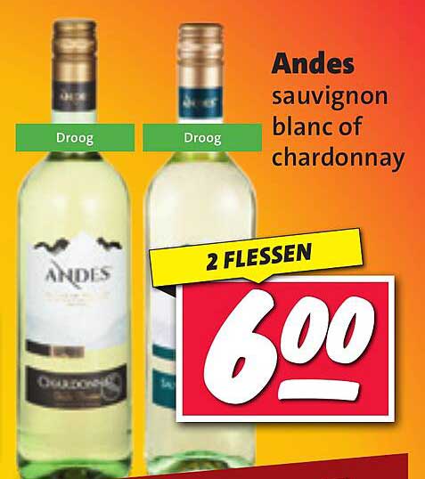 Andes sauvignon blanc of chardonnay