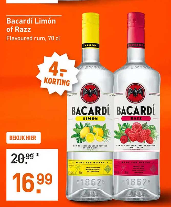 Bacardí Limón of Razz