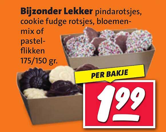 Bijzonder Lekker pindarotsjes, cookie fudge rotsjes, bloemen-mix of pastell-flikken