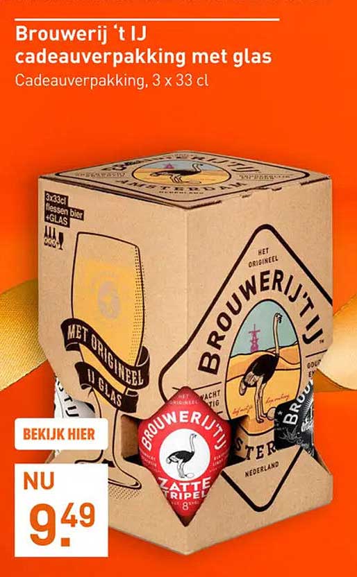 Brouwerij 't IJ cadeauverpakking met glas