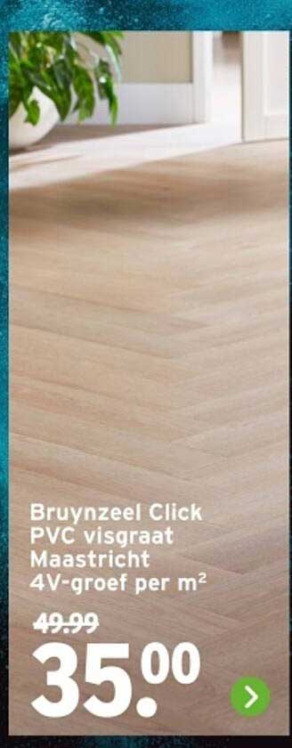 Bruynzeel Click PVC visgraat Maastricht 4V-groef per m²