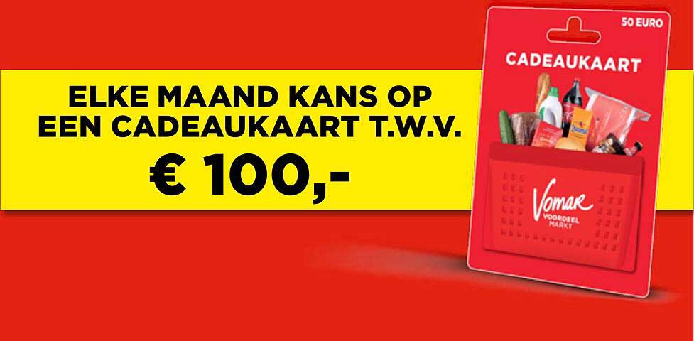 Cadeaukaart T.W.V. € 100,-