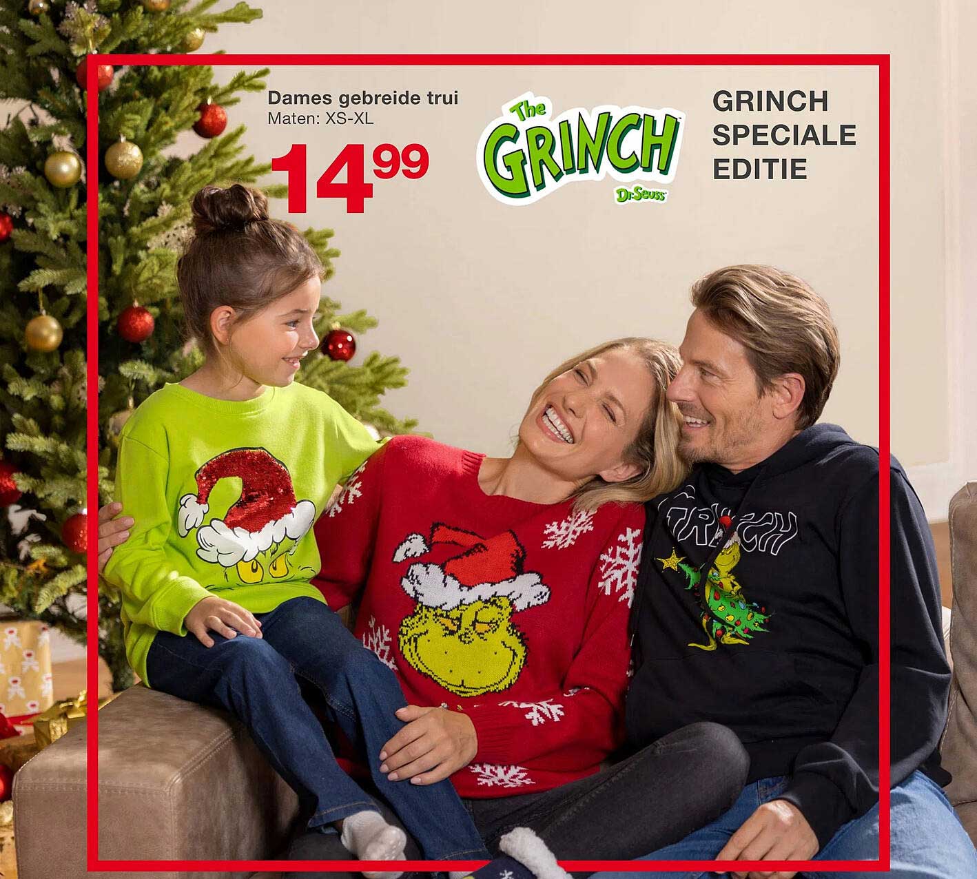 Dames gebreide trui GRINCH SPECIALE EDITIE