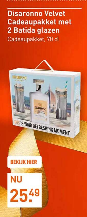 Disaronno Velvet Cadeaupakket met 2 Batida glazen