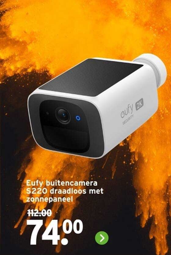 Eufy buitencamera S220 draadloos met zonnepaneel