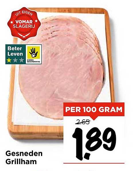 Gesneden Grillham