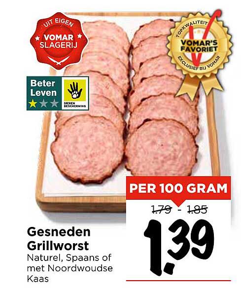 Gesneden Grillworst