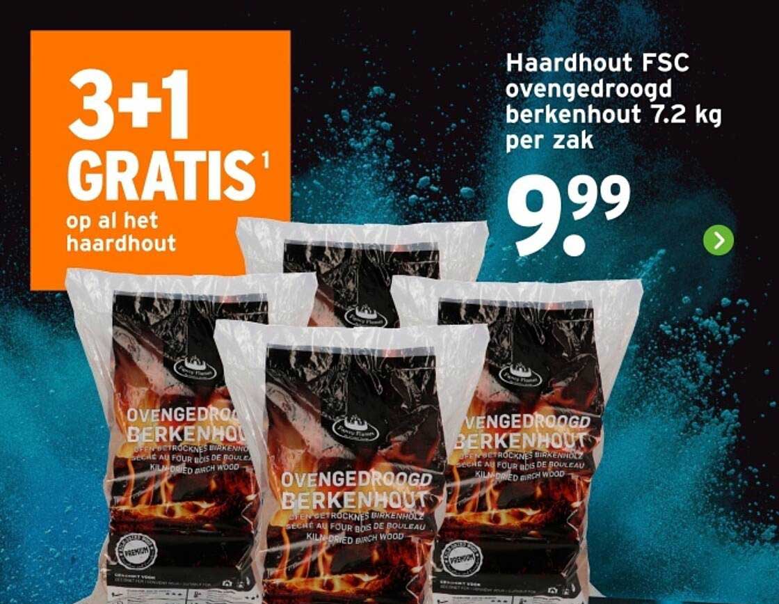 Haardhout FSC ovengedroogd berkenhout