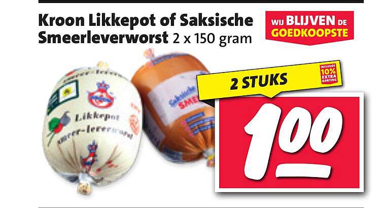 Kroon Likkepot of Saksische Smeerleverworst