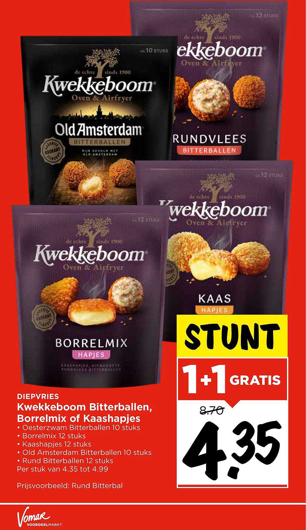 Kwekkeboom Bitterballen, Borrelmix of Kaashapjes