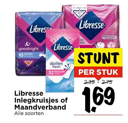 Libresse Inlegkruisjes of Maandverband