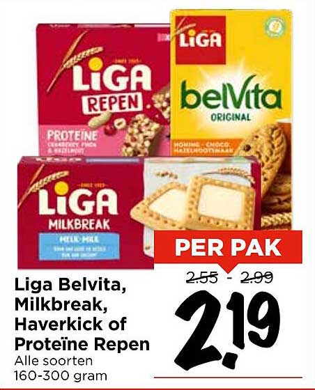 Liga Belvita, Milkbreak, Haverkick of Proteïne Repen