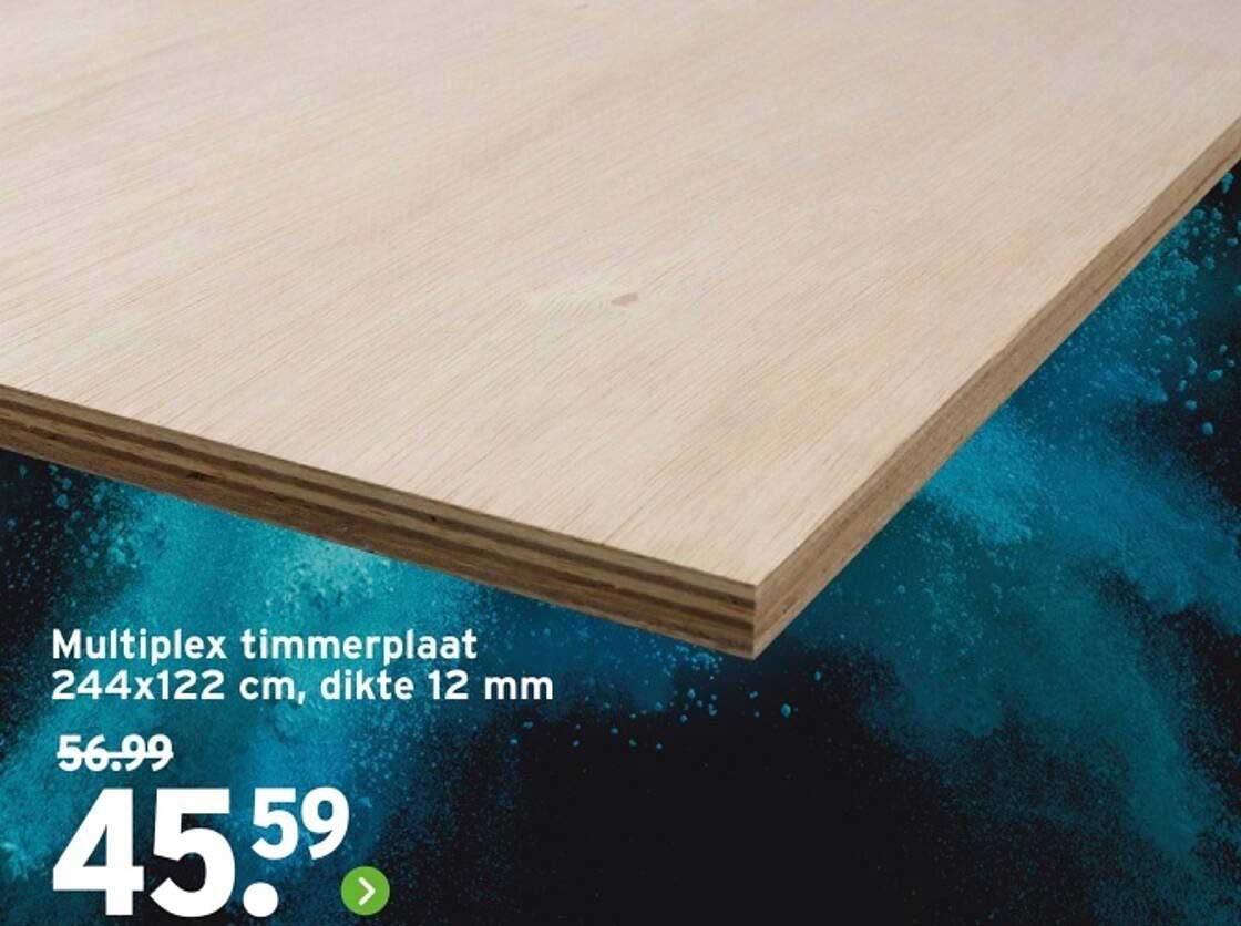 Multiplex timmerplaat 244x122 cm, dikte 12 mm