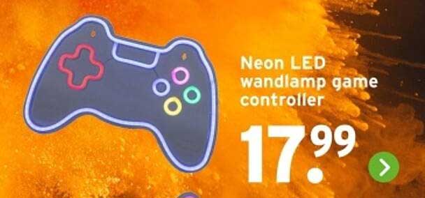 Neon LED wandlamp game controller