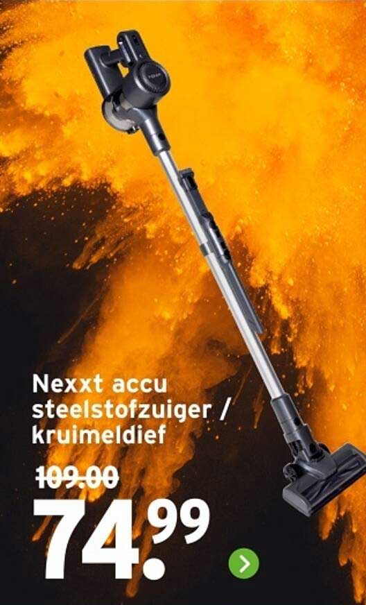 Nexxt accu steelstofzuiger / kruimeldief