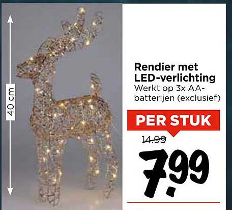 Rendier met LED-verlichting