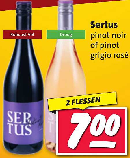 Sertus pinot noir of pinot grigio rosé