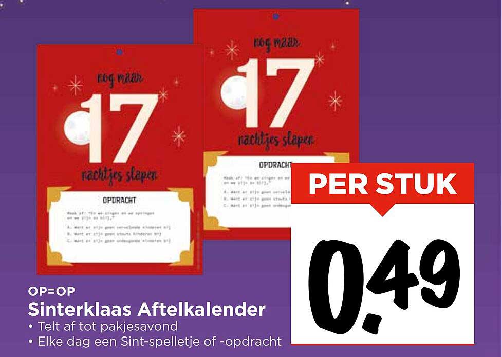 Sinterklaas Aftelkalender