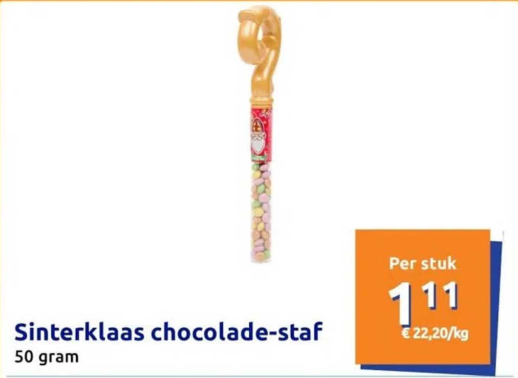 Sinterklaas chocolade-staf