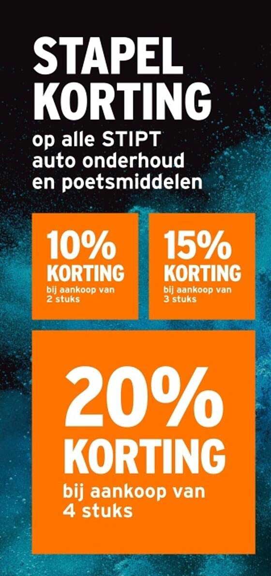 STAPEL KORTING op alle STIPT auto onderhoud en poetsmiddelen