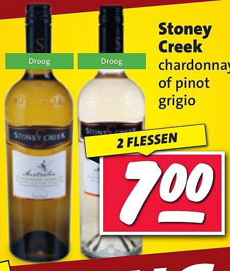 Stoney Creek chardonnay of pinot grigio